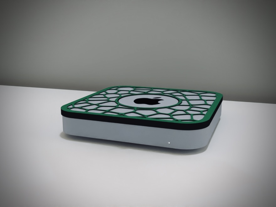 Viền Trang Trí Mac Mini / Mac Studio Họa Tiết Voronoi