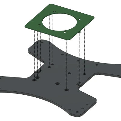 Dẫn Hướng Quạt Giường - Ender 3 NG - Tấm Stock BED2 - Phụ Kiện