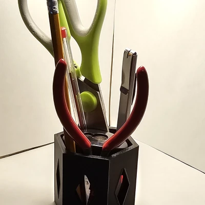 Hộp Đựng Bút Chì và Dụng Cụ Hình Lục Giác