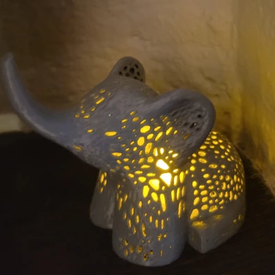 Đèn Trà Hình Voi Voronoi