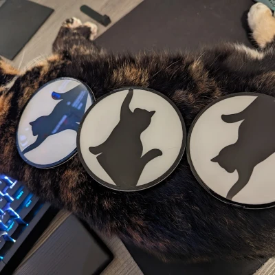 Tấm lót ly hình con mèo