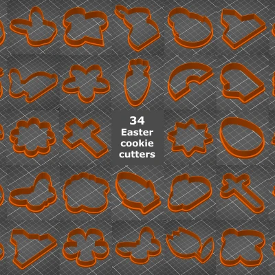 34 Khuôn Cắt Bánh Quy Lễ Phục Sinh