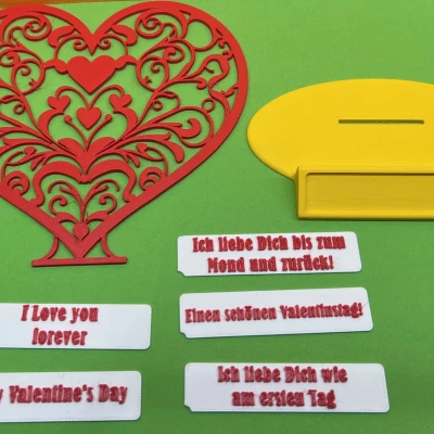 Trái Tim Valentine Có Chữ Thay Đổi Được