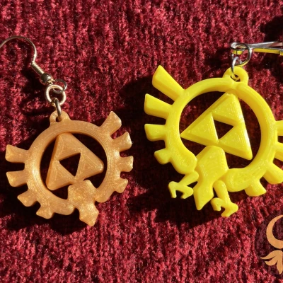 Móc khóa & Bông tai Con quay Tam giác Triforce