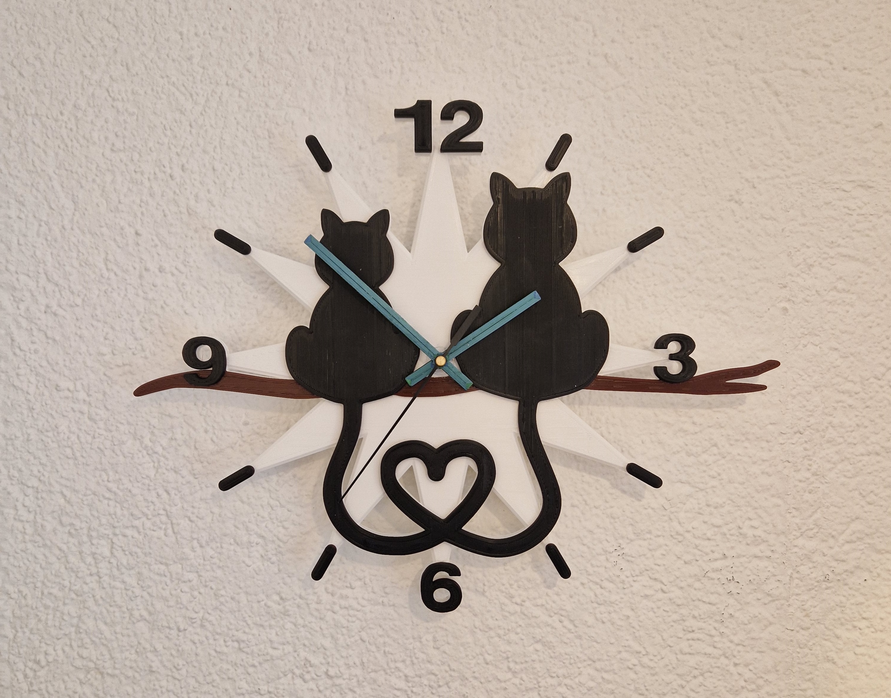 Đồng Hồ Treo Tường Hình Mèo - Wall Clock Cat