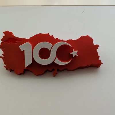 Trang trí bàn kỷ niệm 100 năm Cộng hòa Thổ Nhĩ Kỳ