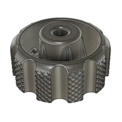 Núm Xoay Tăng Chỉnh Mặt Bàn M4 Có Vân Cho Ender 3 (Parametric Fusion 360)