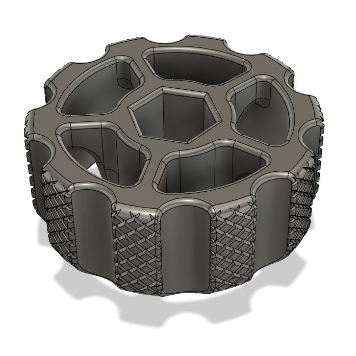 Núm Xoay Tăng Chỉnh Mặt Bàn M4 Có Vân Cho Ender 3 (Parametric Fusion 360)