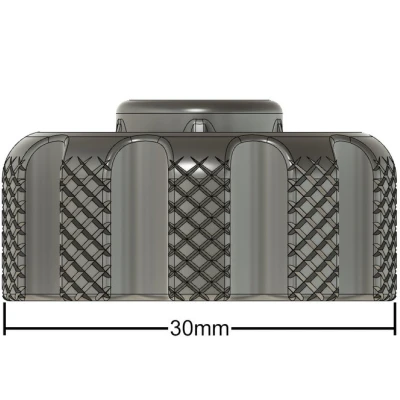 Núm Xoay Tăng Chỉnh Mặt Bàn M4 Có Vân Cho Ender 3 (Parametric Fusion 360)