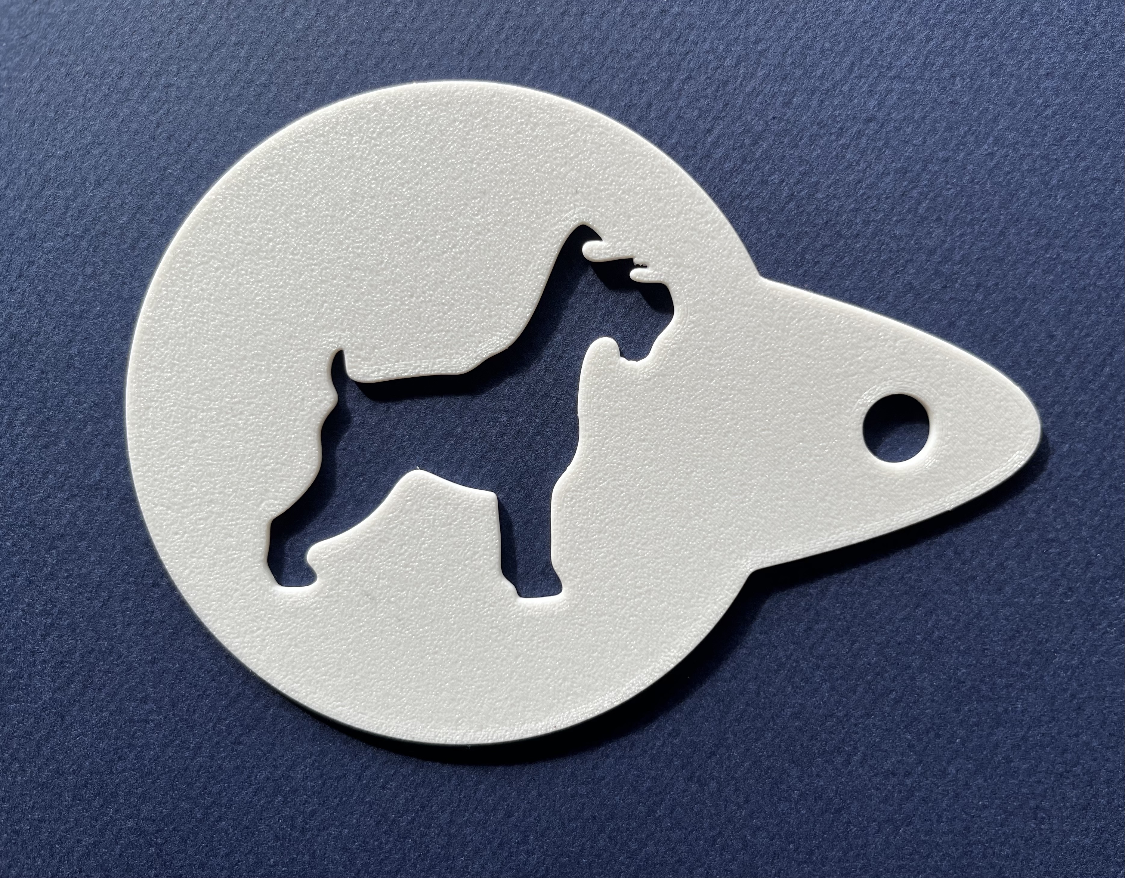 Khuôn làm hình Schnauzer uống cà phê