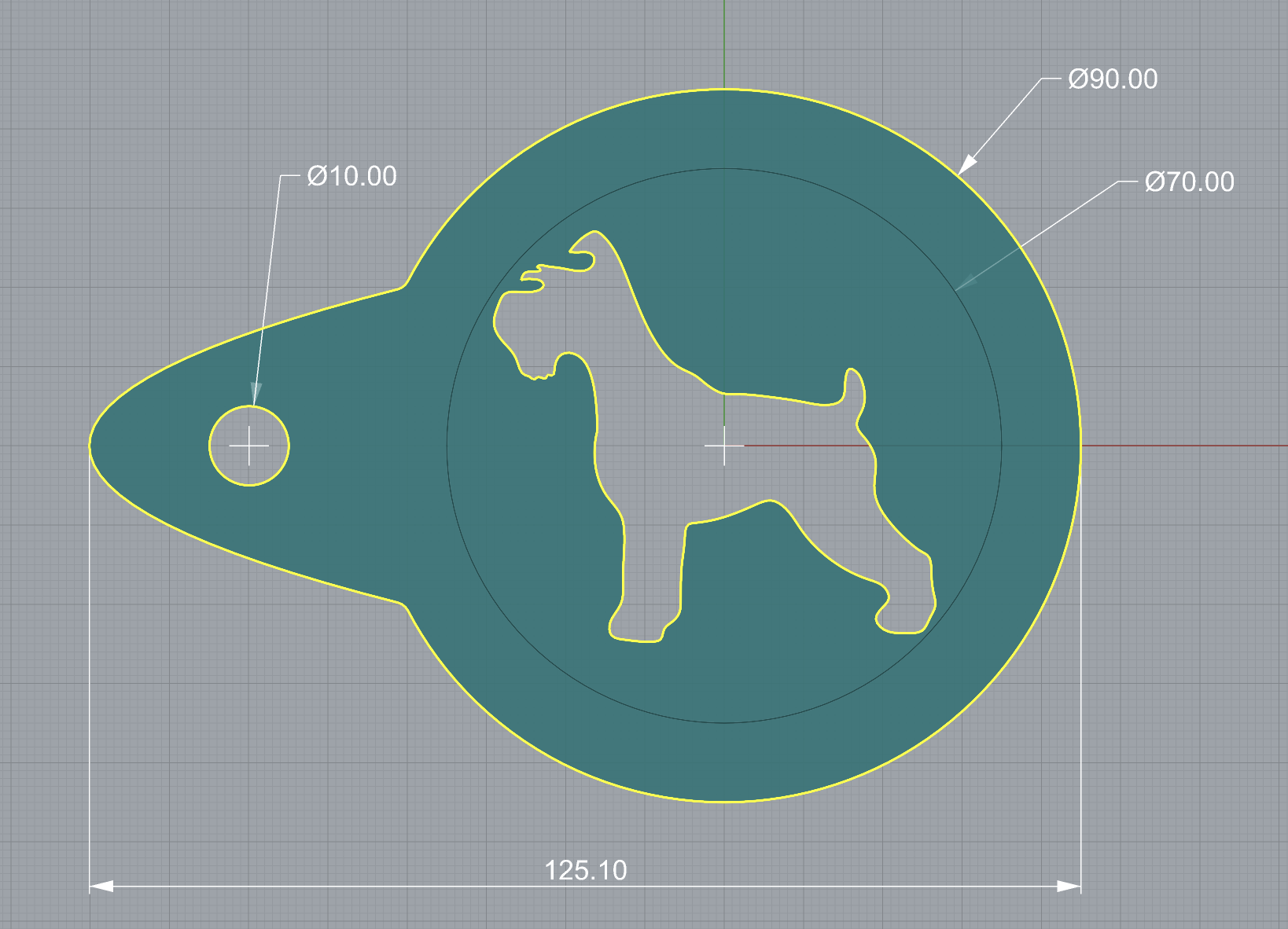 Khuôn làm hình Schnauzer uống cà phê