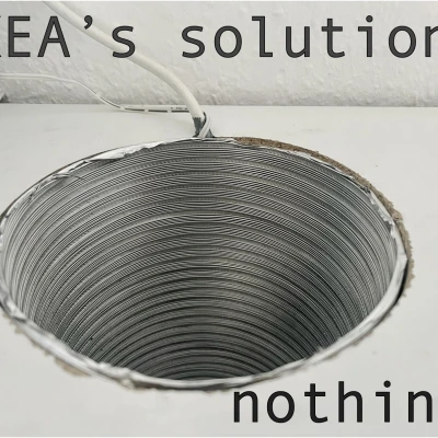 Nắp che ống hút mùi 150mm cho mọi loại ống Ikea 150mm