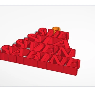 Móc Khóa Tên Gia Đình Schneider - NAMENANHÄNGER