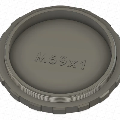 Nắp đậy ren M69x1, đực và cái, dùng cho thiên văn
