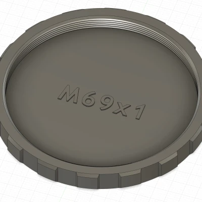 Nắp đậy ren M69x1, đực và cái, dùng cho thiên văn