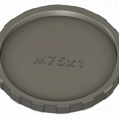 Nắp chụp bụi ren M75x1, đực và cái - Ống lấy nét Feather Touch 3.0