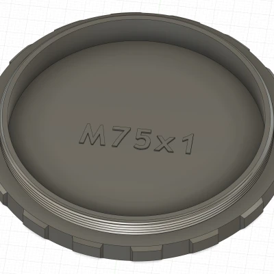 Nắp chụp bụi ren M75x1, đực và cái - Ống lấy nét Feather Touch 3.0