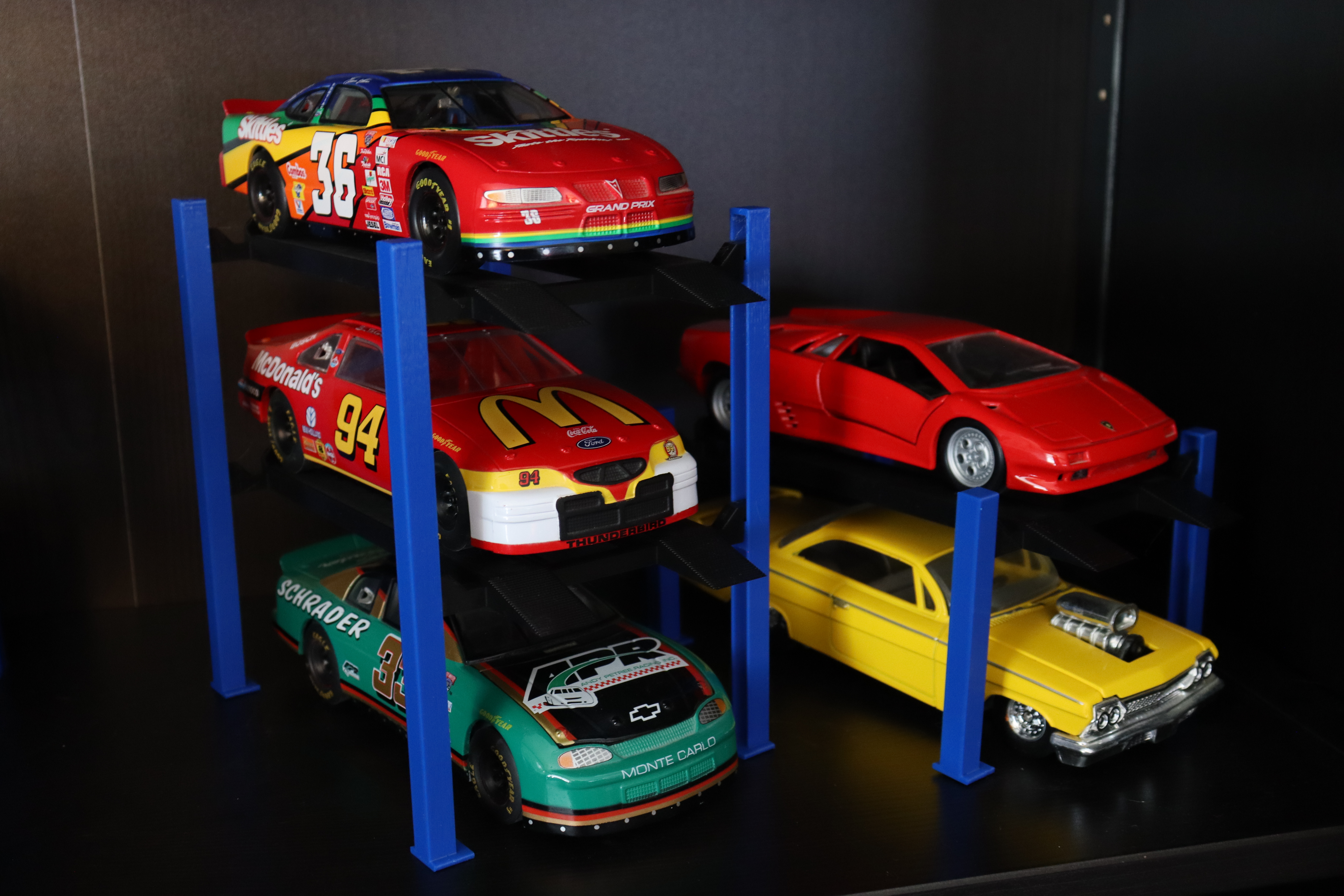 Dàn Cầu Nâng Xe Mô Hình 4 Trụ - Tỉ Lệ 1:64, 1:43, 1:30, 1:24, 1:18, 1:14, 1:10