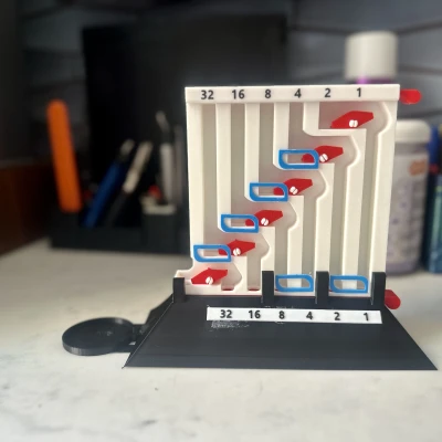 Máy Cộng Nhị Phân Phiên Bản In 3D Tỷ Lệ 1/2