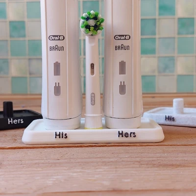 Giá Đỡ Bàn Chải Đánh Răng Oral B 3757 "His" và "Hers"