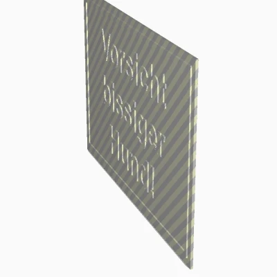 Biển Báo Chó Dữ - Vorsicht Bissiger Hund - Schild