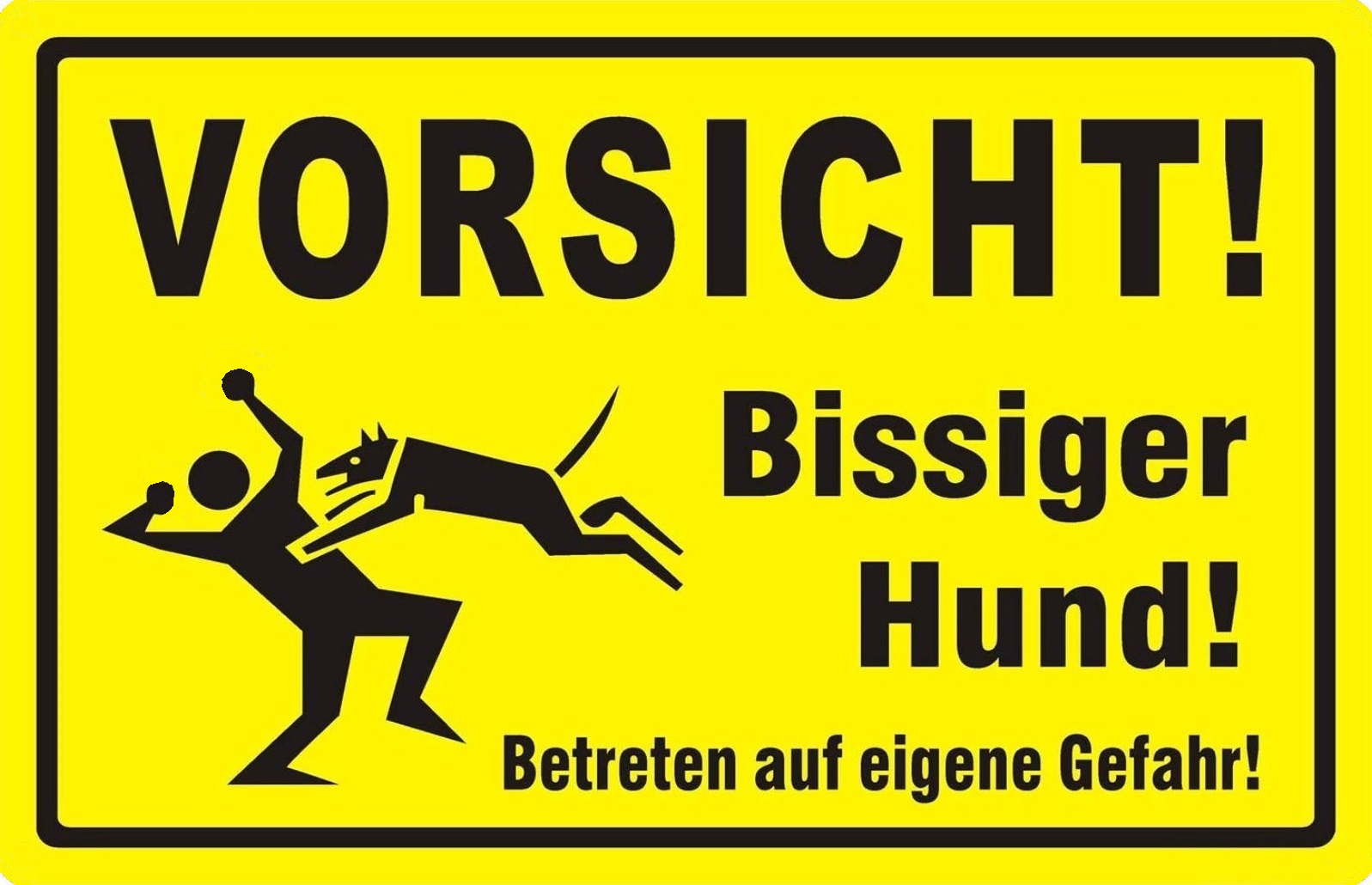 Biển Báo Chó Dữ - Vorsicht Bissiger Hund - Schild