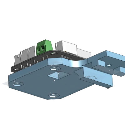 Giá đỡ EBB42 cho thanh nhôm 2020, có khe tản nhiệt