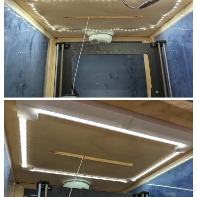 Ray và bộ khuếch tán đèn LED cho tủ máy in 3D