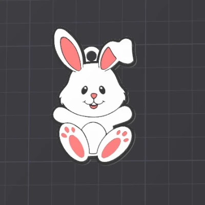 Móc khóa/Mặt dây chuyền thỏ Phục sinh siêu cưng