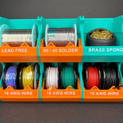 Infinity Spool Holders - Hộp Lưu Trữ Xếp Chồng - Dây, Thiếc Hàn, Ruy Băng