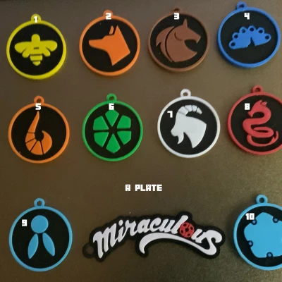 Móc khóa/Mặt dây chuyền Miraculous 21 món - Bộ 1/2