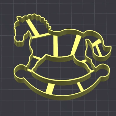 Khuôn Cắt Bánh Hình Ngựa Bập Bênh V1