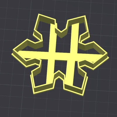 Khuôn cắt bánh quy hình bông tuyết v1