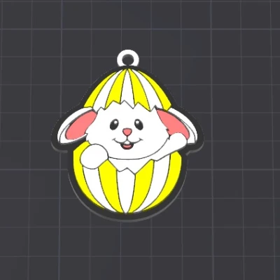 Móc khóa / Mặt dây chuyền hình thỏ Phục Sinh dễ thương
