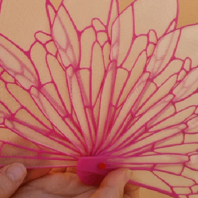 Quạt Cầm Tay Hình Bướm