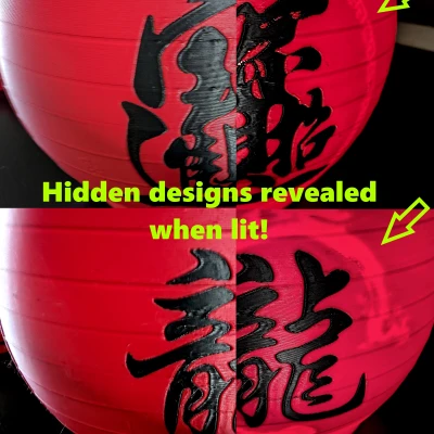 Đèn Lồng Đỏ Phát Sáng Họa Tiết Ẩn Dịp Tết Nguyên Đán