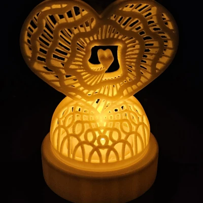 Chụp Đèn Trà Hình Trái Tim Mạng Nhện (Lễ Cưới, Kỷ Niệm, hoặc Ngày Valentine)