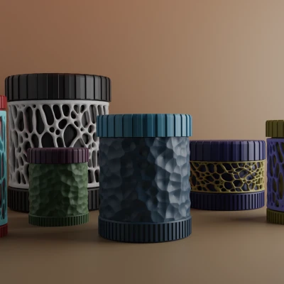 Hộp Đựng Có Chèn Voronoi