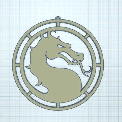 Móc Treo Trang Trí - Logo Mortal Kombat