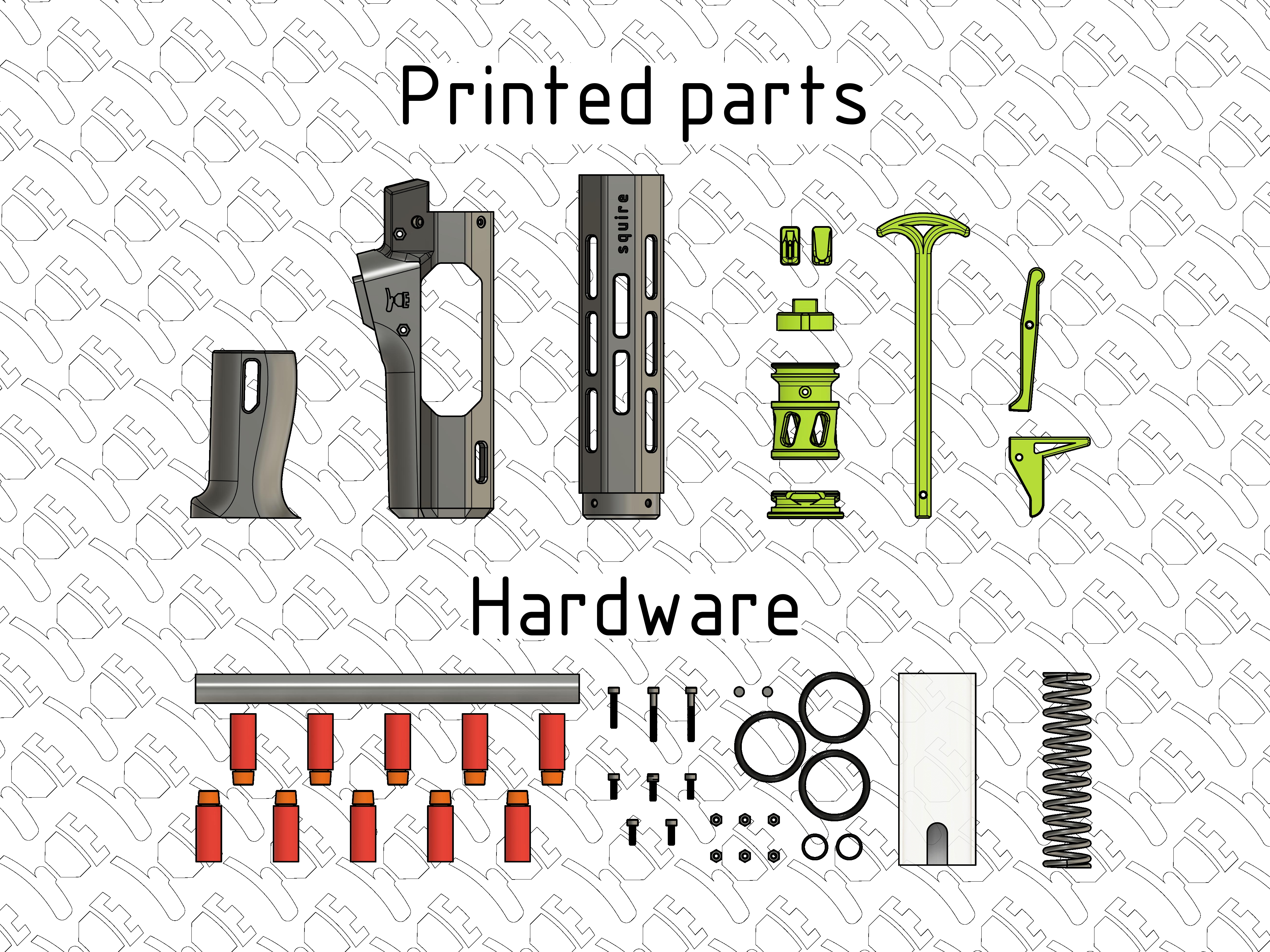 PK Squire - Blaster Bắn Đạn Xốp Tự Làm