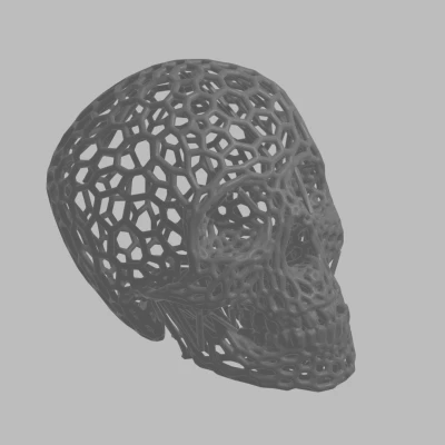 Hộp Đựng Bút Hình Đầu Lâu Voronoi