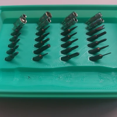 Kệ Đựng Tua Vít và Mũi Lục Giác 4mm Gridfinity