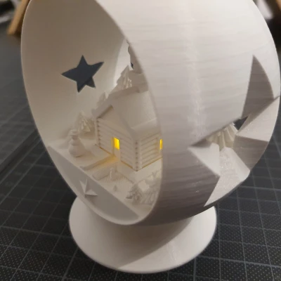 Căn nhà gỗ trên núi (hiệu ứng quả cầu tuyết)