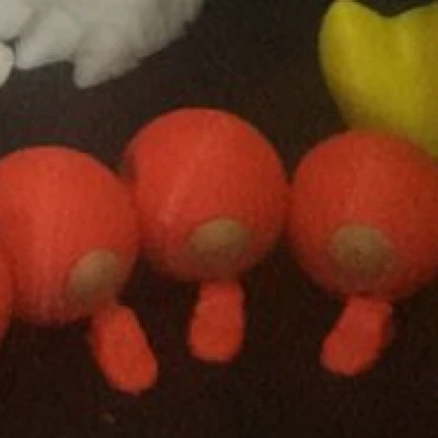 Mô hình 3D con sâu Wiggler trong Super Mario Bros - Hoa