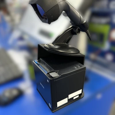 Giá Đỡ Máy In Hóa Đơn và Máy Quét Mã Vạch Đơn Giản