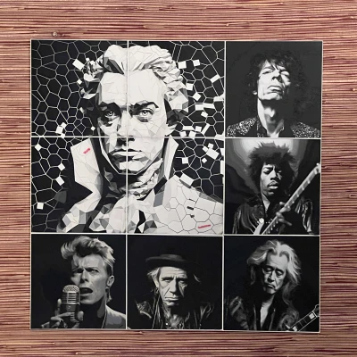 Voronoi Mozart 16"x16" Nghệ Thuật Filament 3D - 4 Tấm