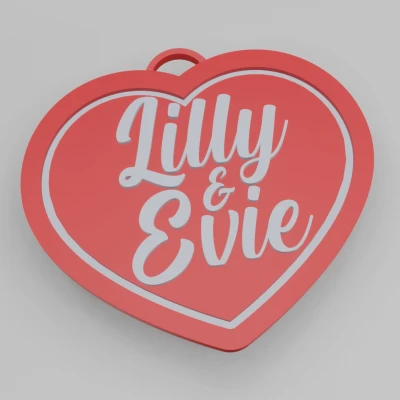 Móc Khóa Trái Tim / Thẻ Chìa Khóa