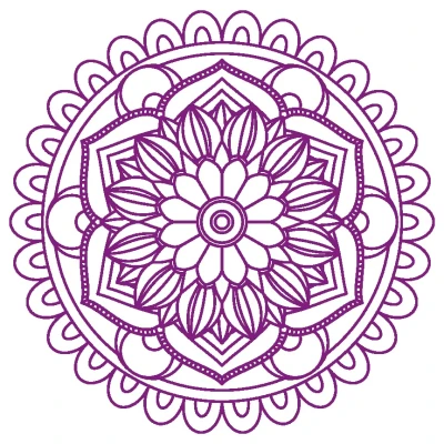 Mẫu Trang Trí Mandala 2D