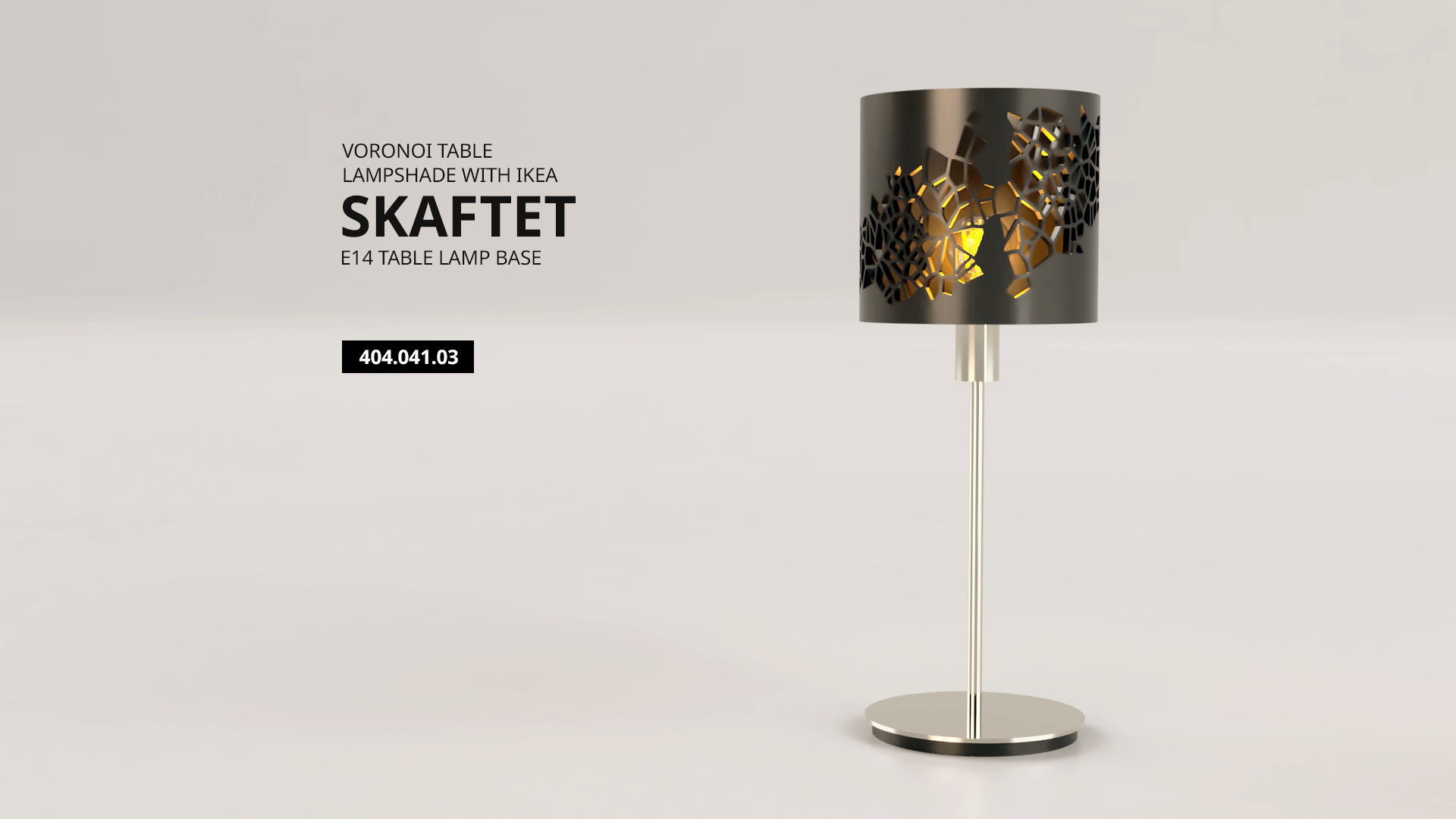 Chao đèn bàn họa tiết Voronoi