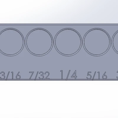 Khay đựng lục giác 5/32 đến 3/8 cho Gridfinity Husky